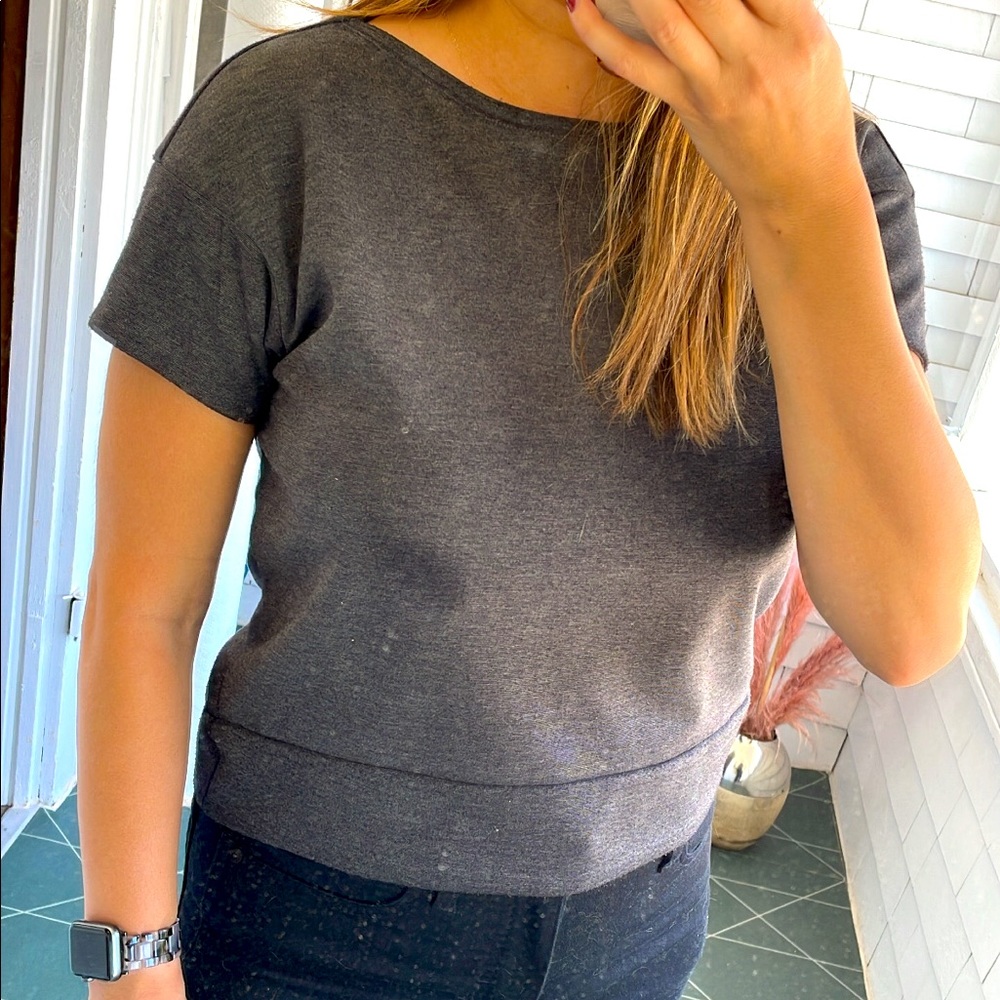 Bcbg grey top